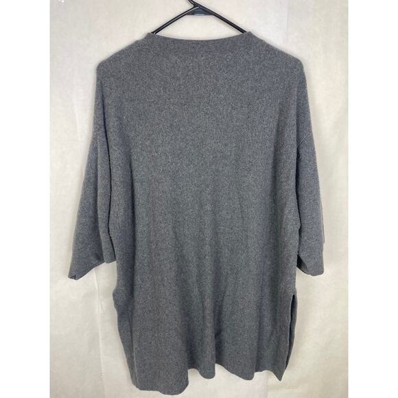 Eileen Fisher Womens Grey 100% Wool Short Sleeved Tunic Top Size XS - Picture 2 of 8